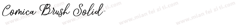 Comica Brush Solid字体转换